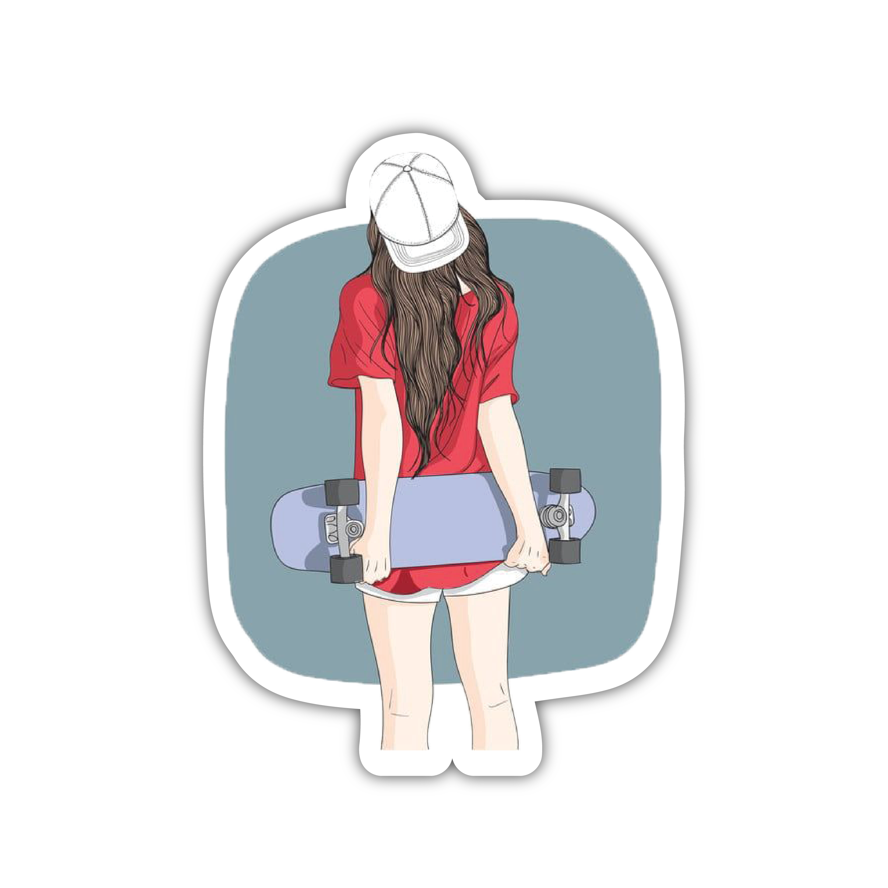 Girl Skateboard Sticker stickystore