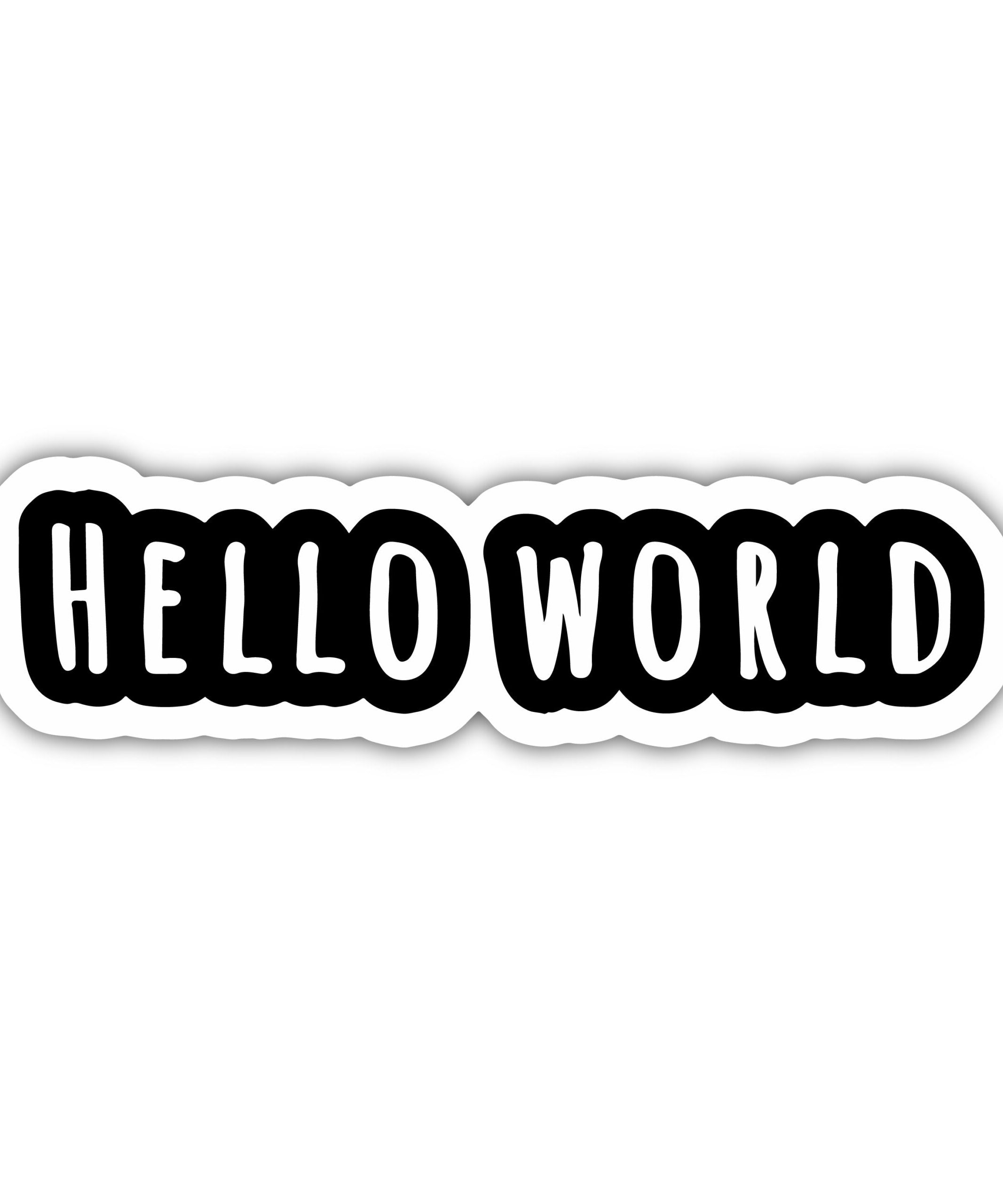 Helloworld Sticker Transparent Hello World Sticker – stickystore