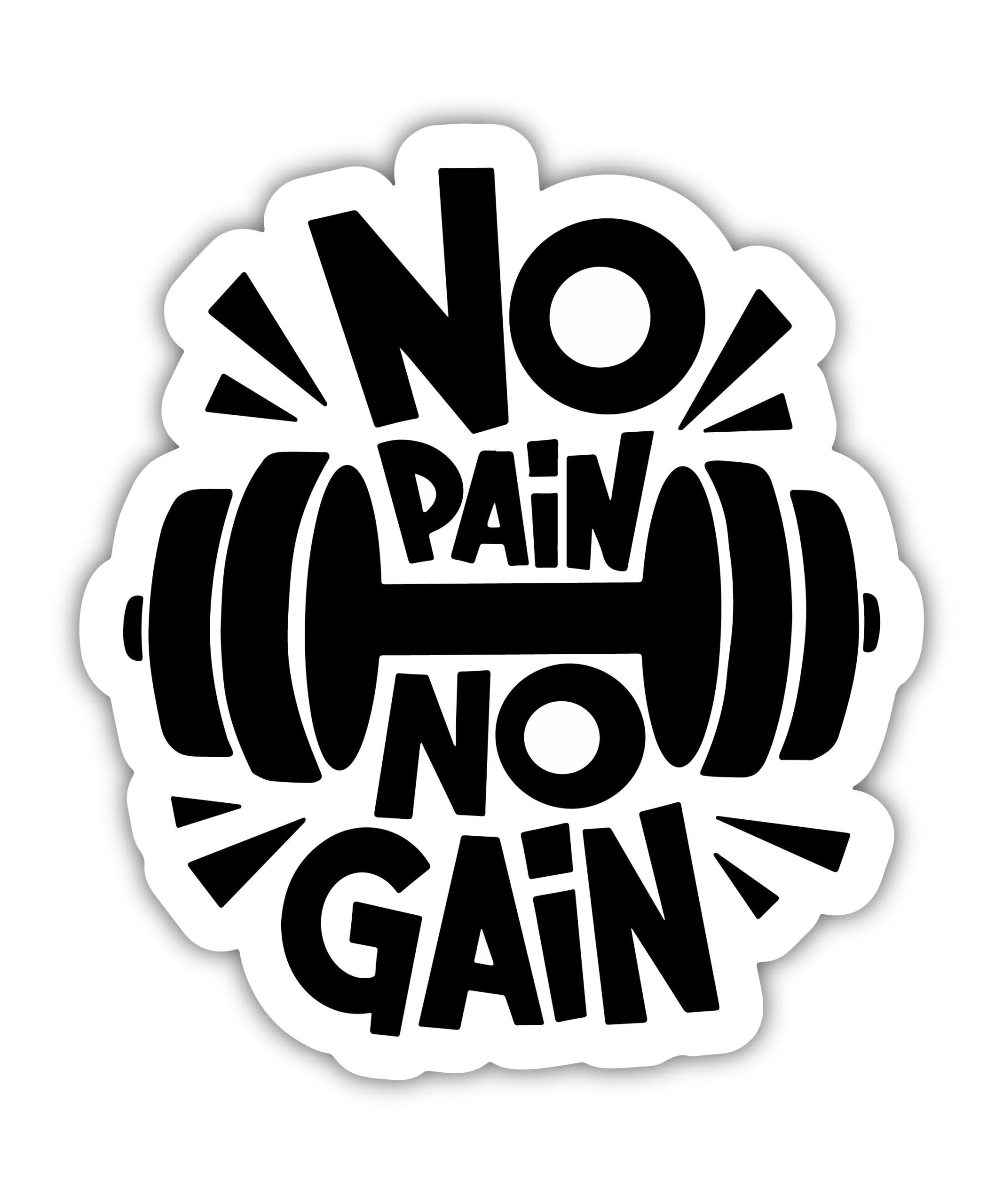 NO Pain No Gain Sticker