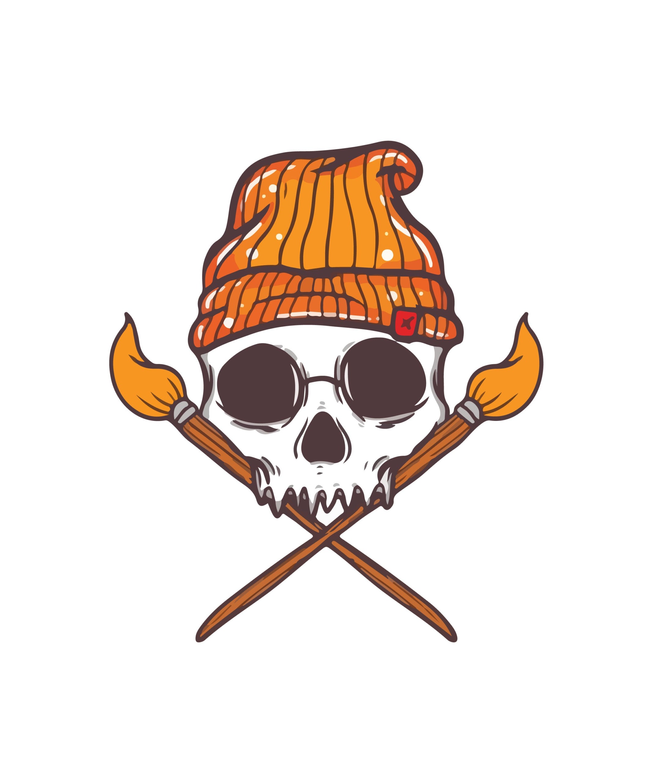 Skull Art Sticker