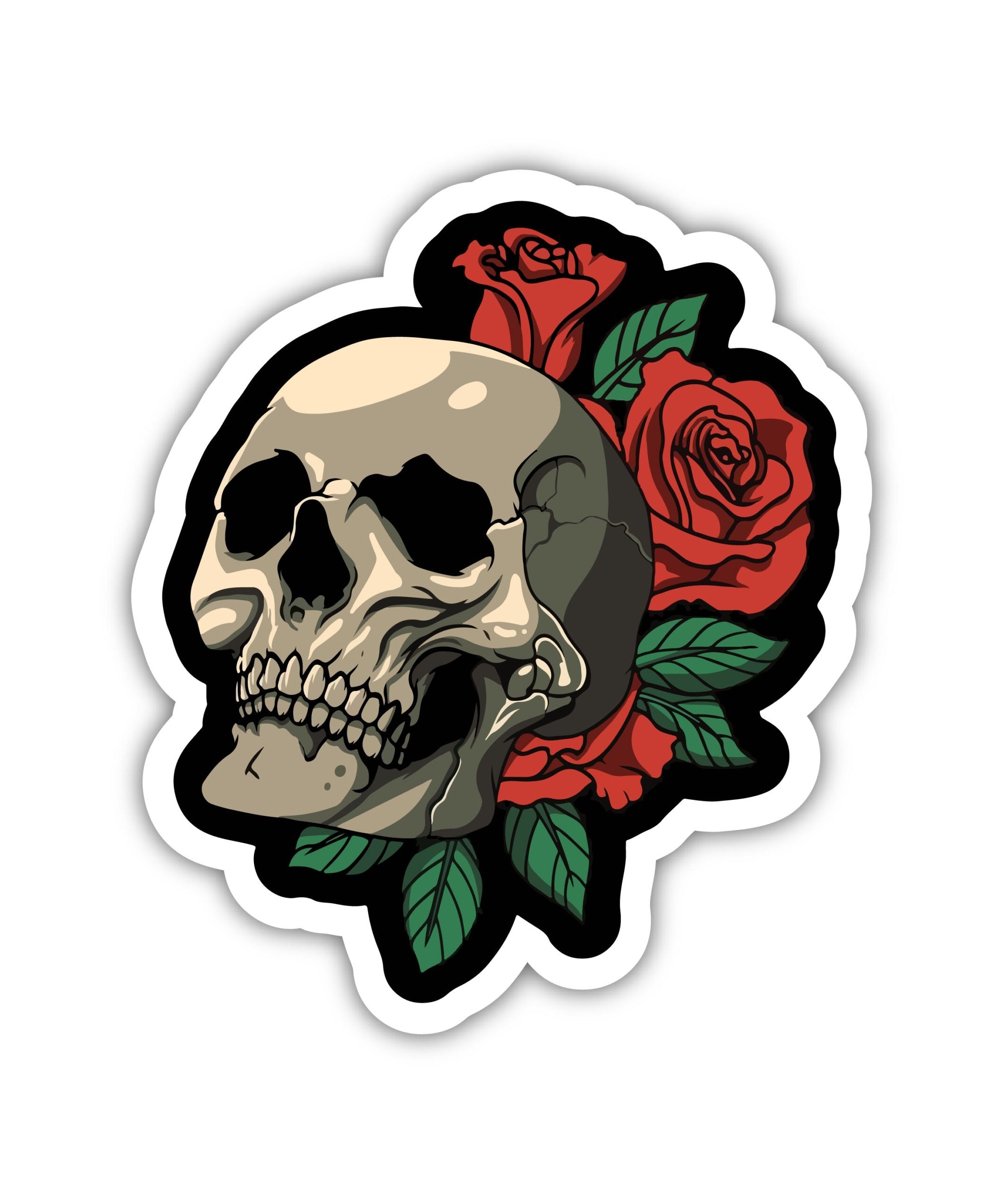 Skull Rose Sticker